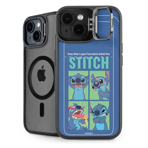 Disney Lilo and Stitch Personalities Moods iPhone 15 Kickstand Case